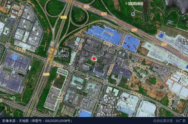 南昌中小微企业创业孵化基地卫星位置示意图