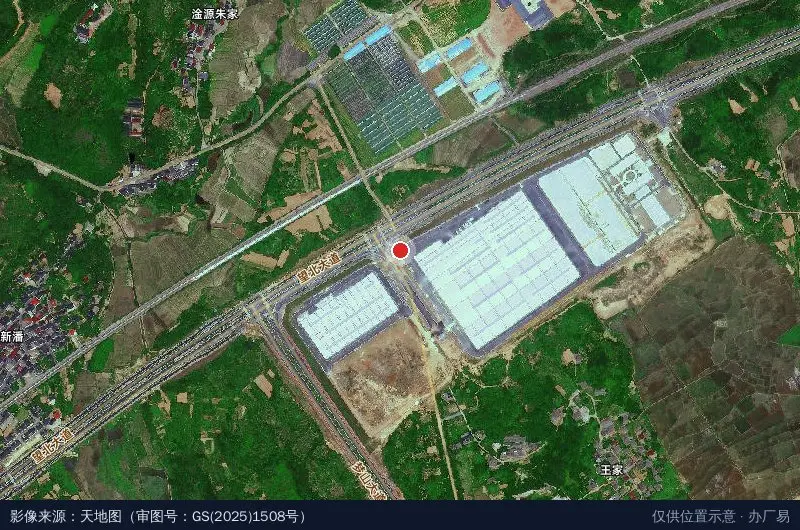 南昌市政绿色建材科技产业园卫星位置示意图