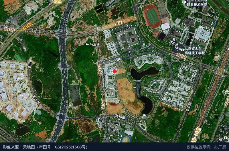 用友产业园(南昌)九栋ab座共享大厅卫星位置示意图