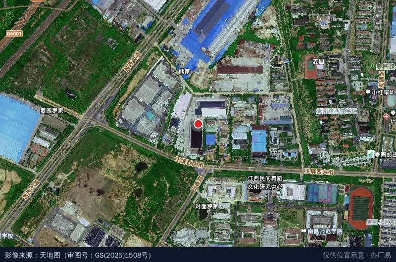 江西南华医药物流中心卫星位置示意图