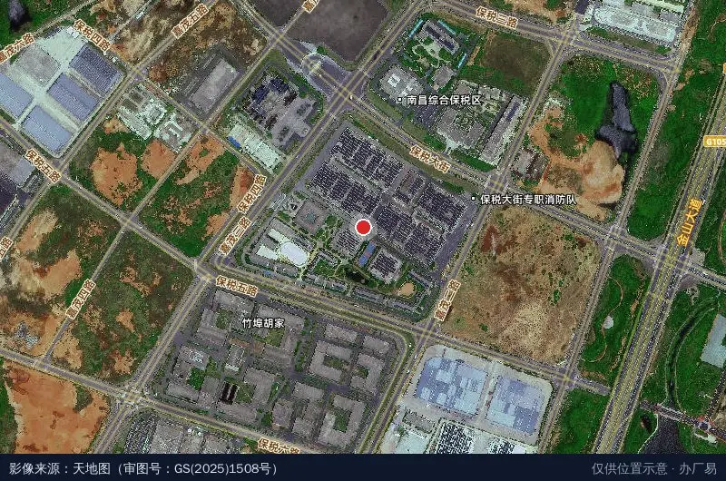 南昌经开区跨境电商产业园卫星位置示意图
