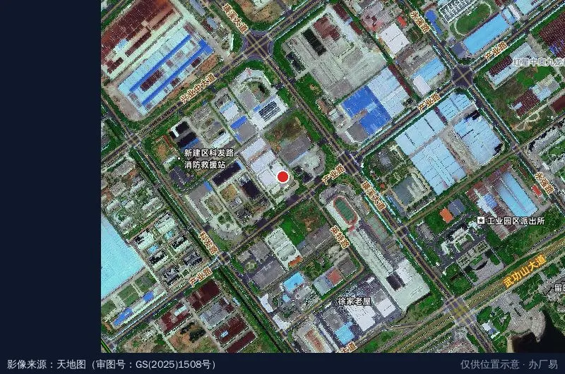 南昌市新建区食品产业园卫星位置示意图