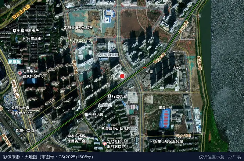 东湖AI+数字产业园卫星位置示意图