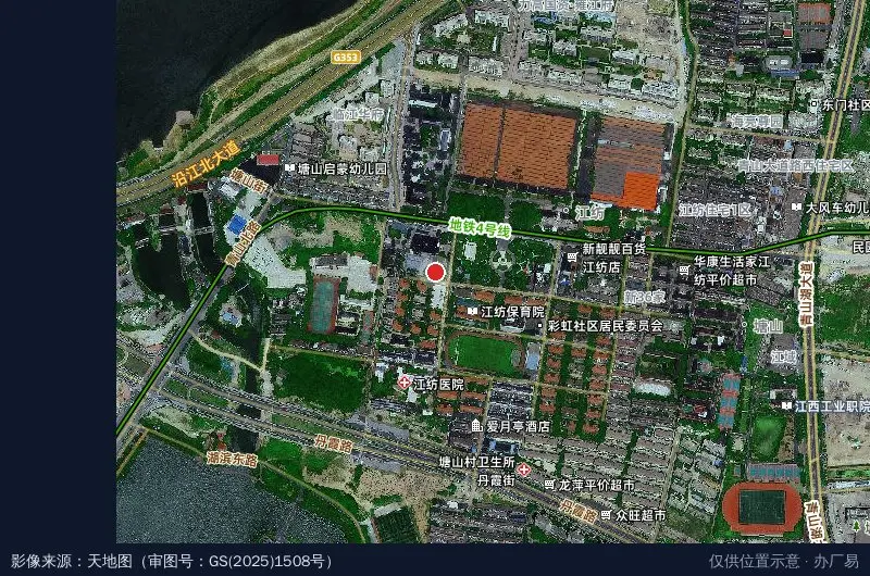 江纺1953文化教育产业园卫星位置示意图