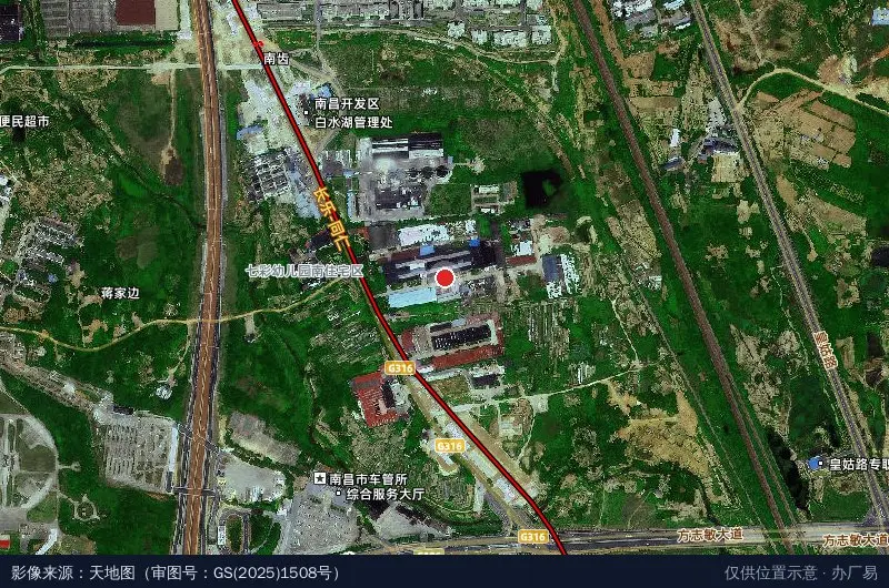 南昌经济技术开发区老熊打包厂卫星位置示意图