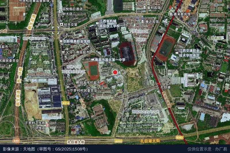 南昌经济技术开发区教育文化体育事业发展中心卫星位置示意图