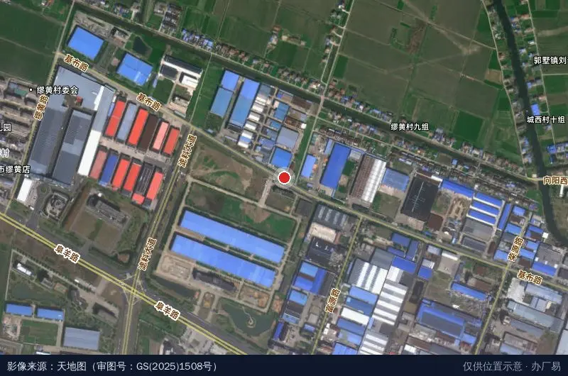 江苏盐城阜宁县阜城工业园区基布路C区10号卫星位置示意图