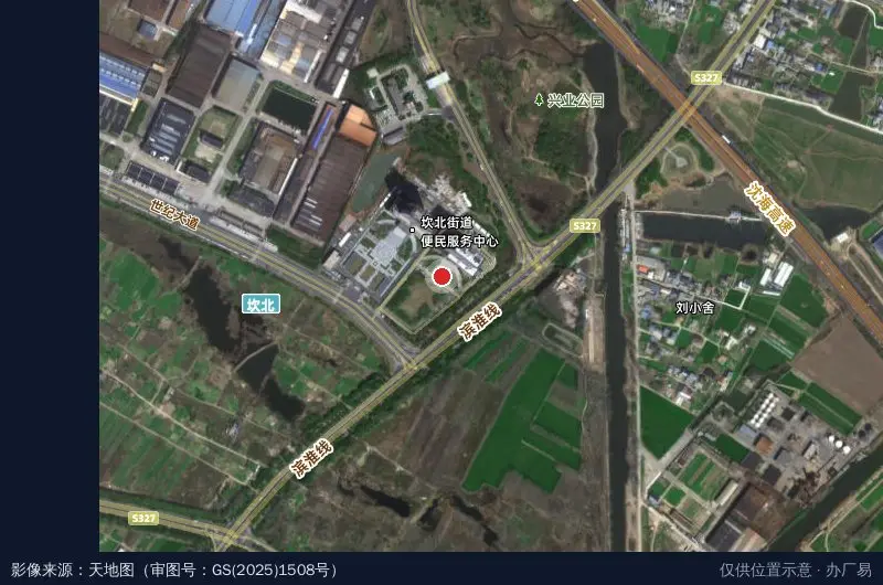 江苏滨海经济开发区卫星位置示意图