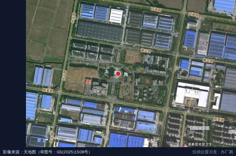 建湖县智慧产业园卫星位置示意图