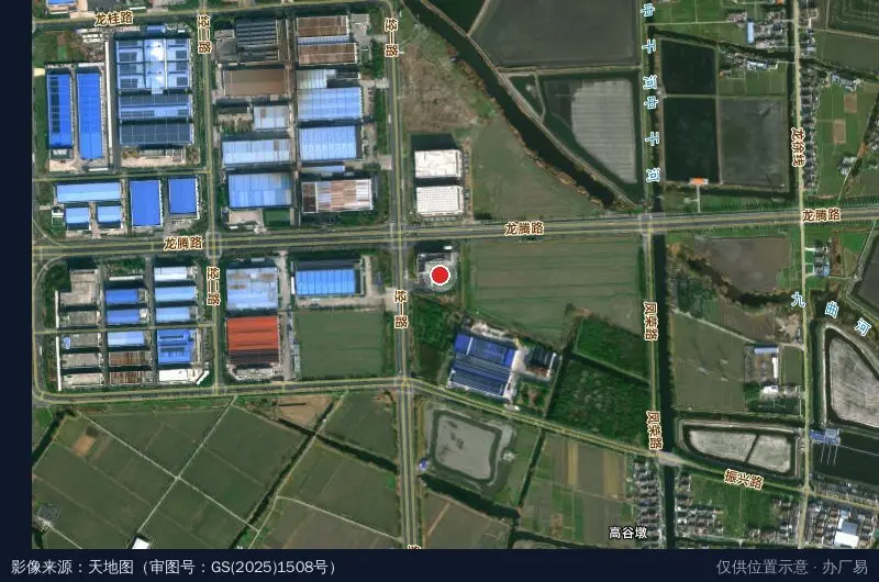 盐城市龙冈工业园卫星位置示意图