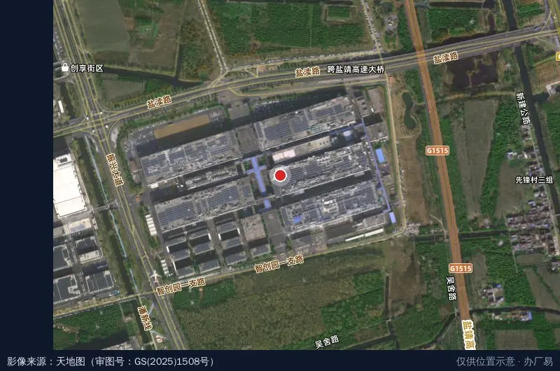 东山精密(维信电子)盐城产业园卫星位置示意图