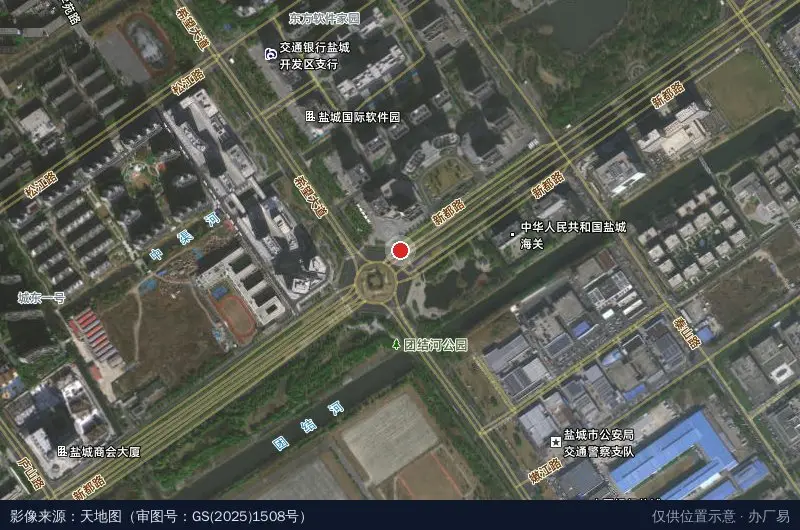中韩(盐城)产业园卫星位置示意图