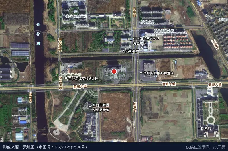 东台沿海经济区卫星位置示意图