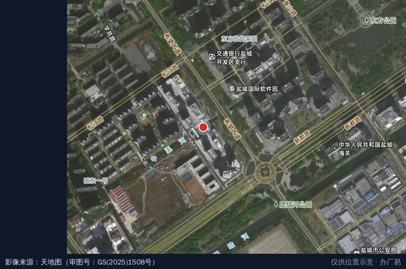中韩产业园未来科技城西区(建设中)卫星位置示意图
