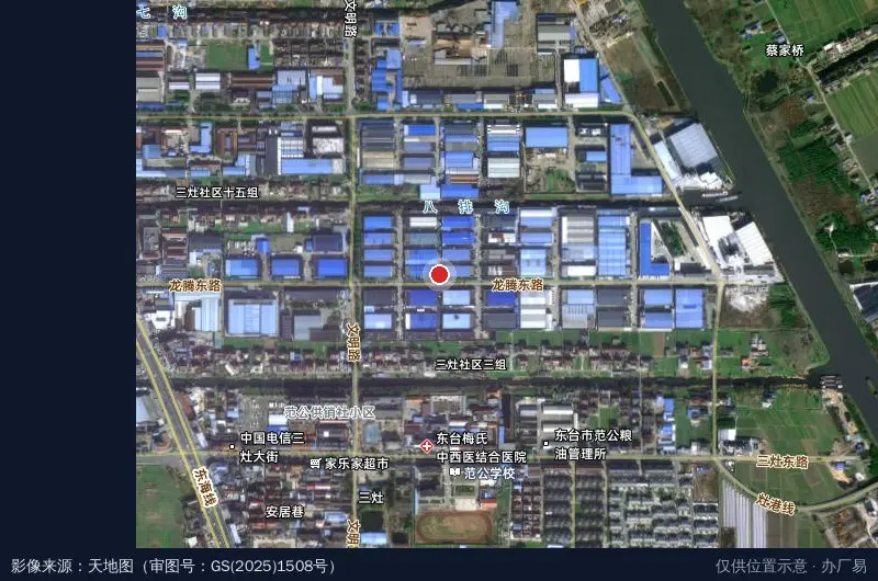 昌盛工业园卫星位置示意图