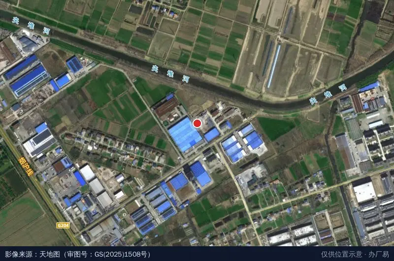 滨海现代农业产业园区卫星位置示意图