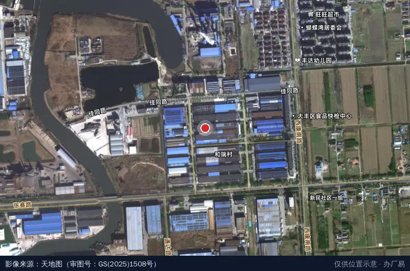 盐城市大丰区西康路科技孵化园厂房22号卫星位置示意图
