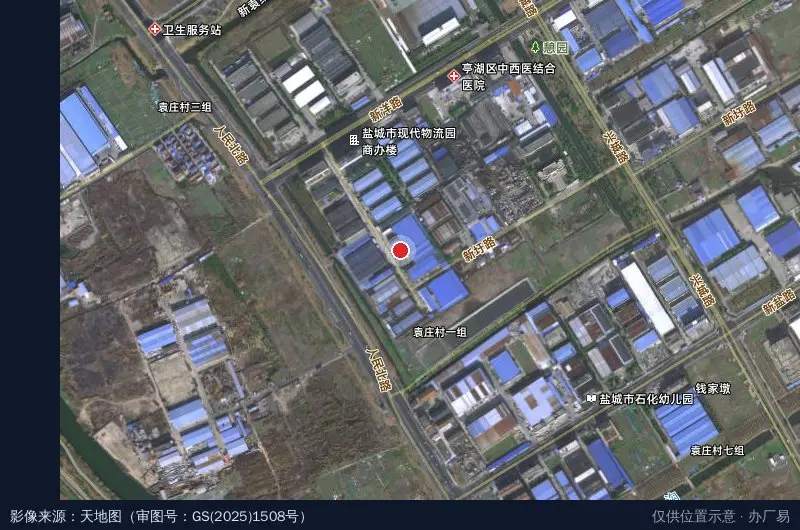 江苏熙熙国际控股集团有限公司物流园卫星位置示意图
