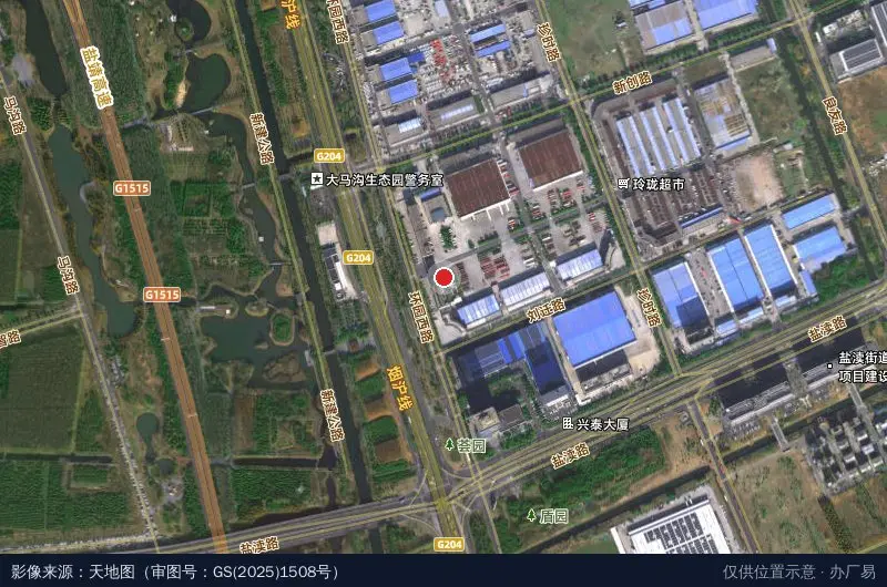 亚邦(盐城)物流中心卫星位置示意图