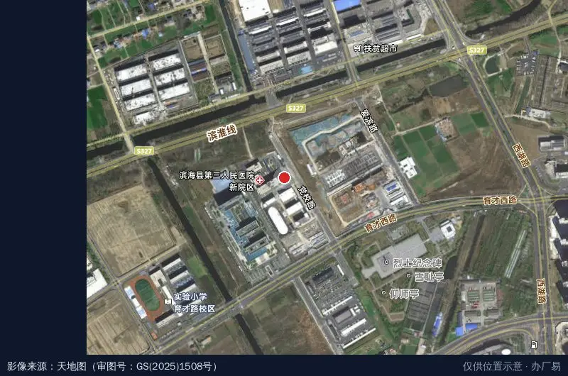 滨海县家政服务产业园卫星位置示意图