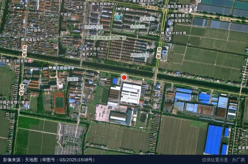 盐城顺星产业园卫星位置示意图