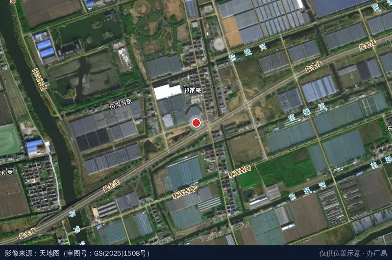 盐都现代农业产业示范园卫星位置示意图