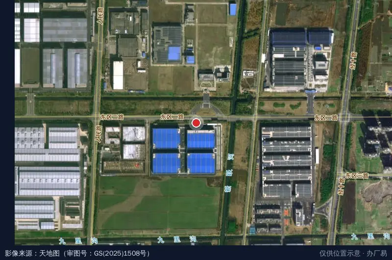 江苏东台同益股份新材料产业园卫星位置示意图