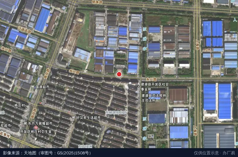 江苏建湖经济开发区卫星位置示意图
