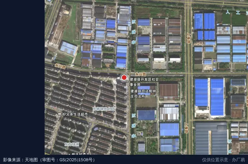 江苏建湖经济开发区经济发展局卫星位置示意图