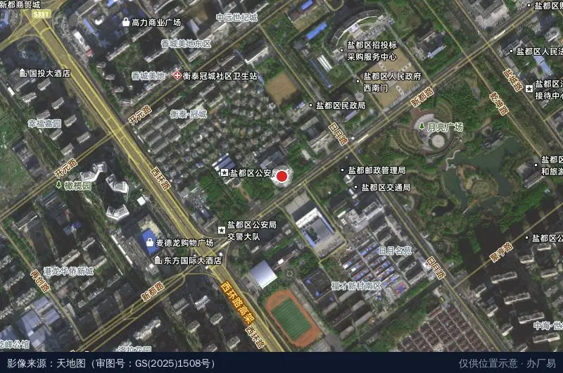盐都区住房和城乡建设局卫星位置示意图