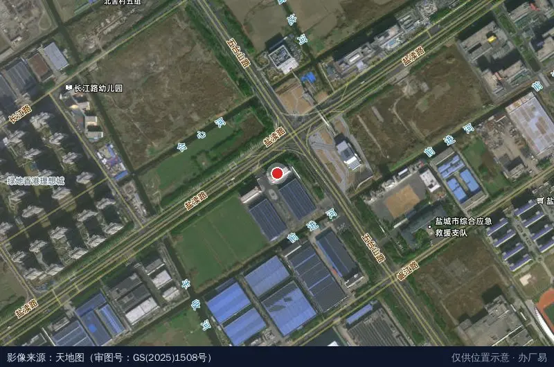 盐城经济技术开发区跨境电商产业园卫星位置示意图