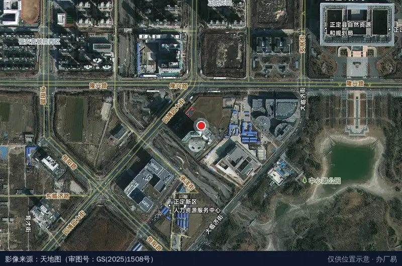 中国(河北)自贸区正定片区总部经济产业园区卫星位置示意图