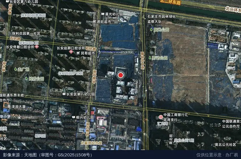 河北省数字金融产业园(建设中)卫星位置示意图