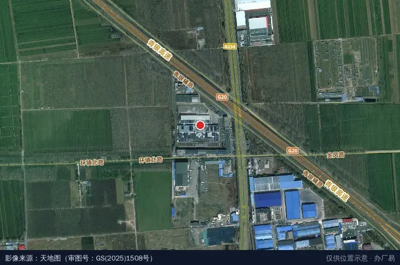 金凤工业园卫星位置示意图