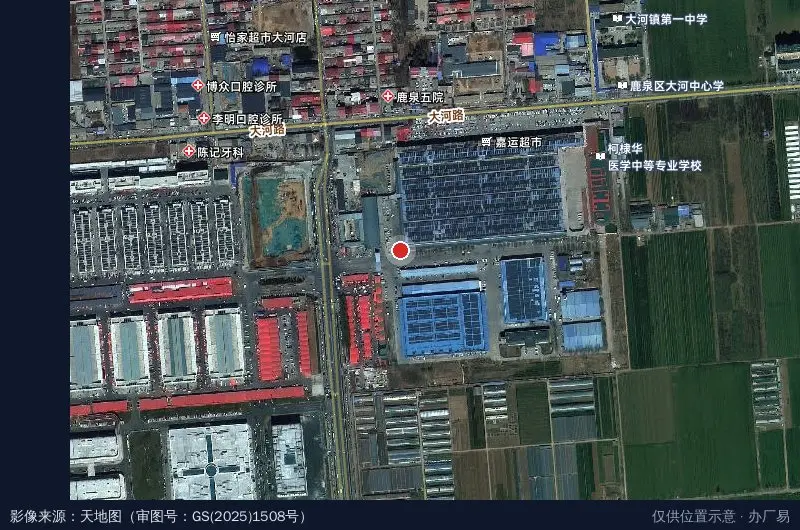 北方国际农产品物流园卫星位置示意图