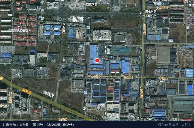 河北厚朴冷链物流园卫星位置示意图