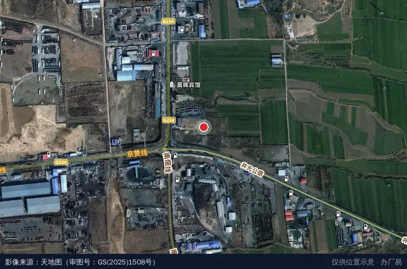 元氏商用车科创产业基地卫星位置示意图