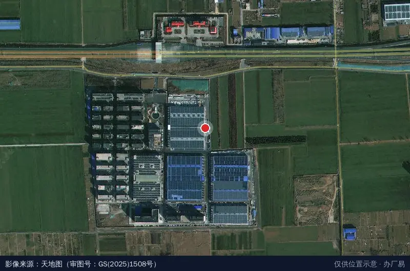 科林产业园箱变事业部库房卫星位置示意图
