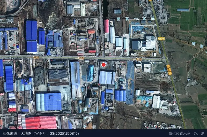 中国赞皇酸枣产业园卫星位置示意图