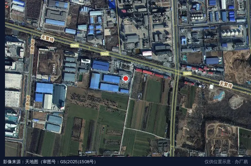 新乐市高端产业制造园卫星位置示意图