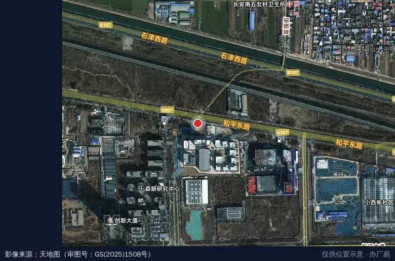 河北云山电磁环境效应产业基地卫星位置示意图