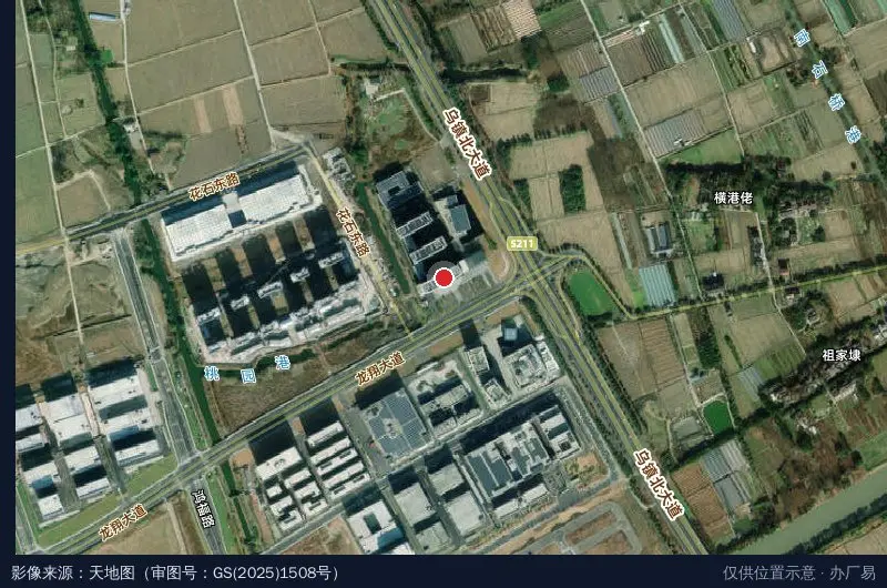 直通乌镇产业园卫星位置示意图