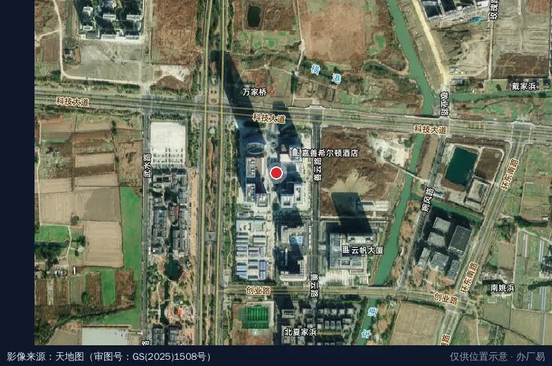 嘉善金融创新中心卫星位置示意图