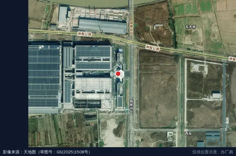 振石新材料产业园(建设中)卫星位置示意图