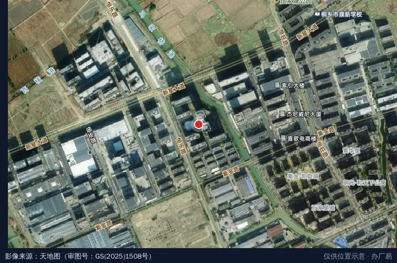 濮院临空科技园(建设中)卫星位置示意图