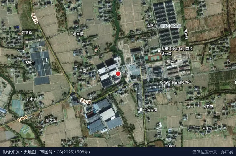 斜桥镇祝场科技产业园卫星位置示意图