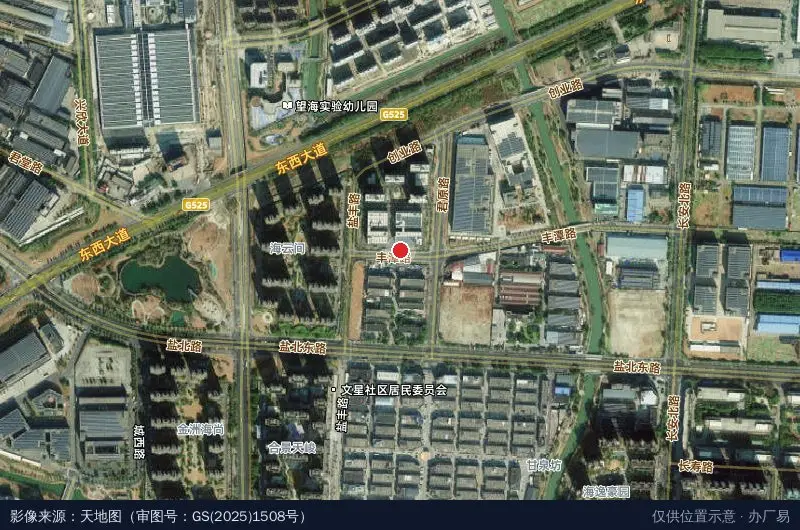 城市经济产业园卫星位置示意图