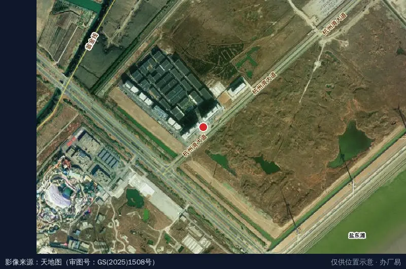 海盐长三角智慧港(传化)项目卫星位置示意图