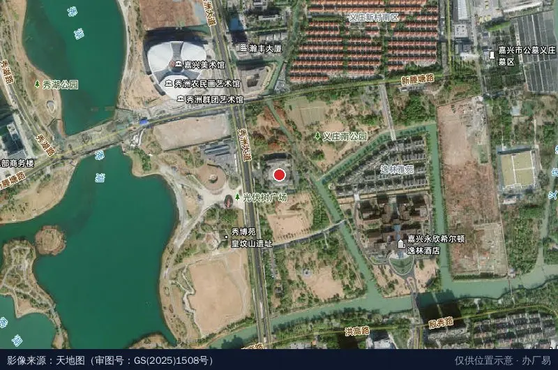 嘉兴市秀洲区住房和城乡建设局卫星位置示意图