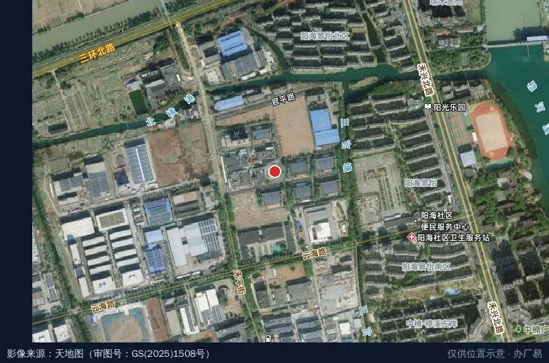 嘉兴经济开发区禾平标准厂房区卫星位置示意图